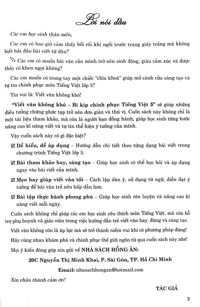 VIẾT VĂN KHÔNG KHÓ - BÍ KÍP CHINH PHỤC TIẾNG VIỆT LỚP 5 (Dùng chung cho các bộ SGK hiện hành)
